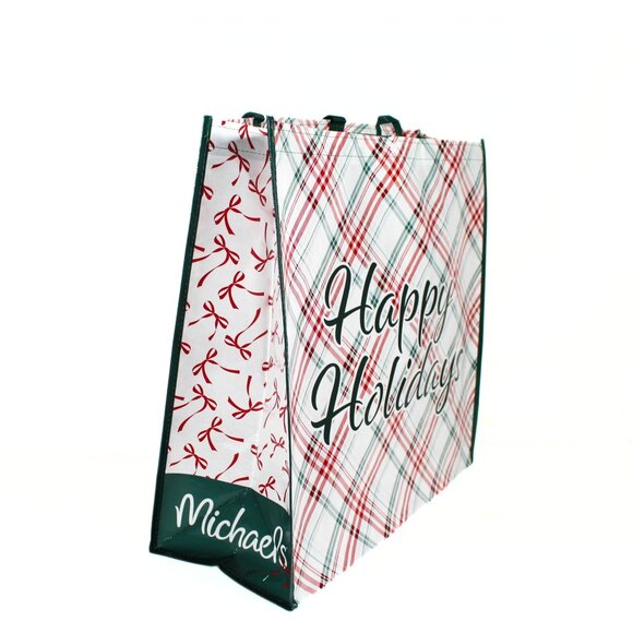 NWT Michaels Holiday Christmas Tote Shopping Bags Set of 3 Eco-Friendly - Picture 8 of 16